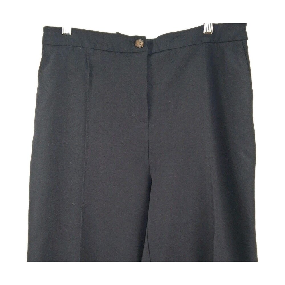 Reformation Wide Leg Ankle Pants Size 10 Black Tailored Minimalist USA Made - Picture 2 of 14